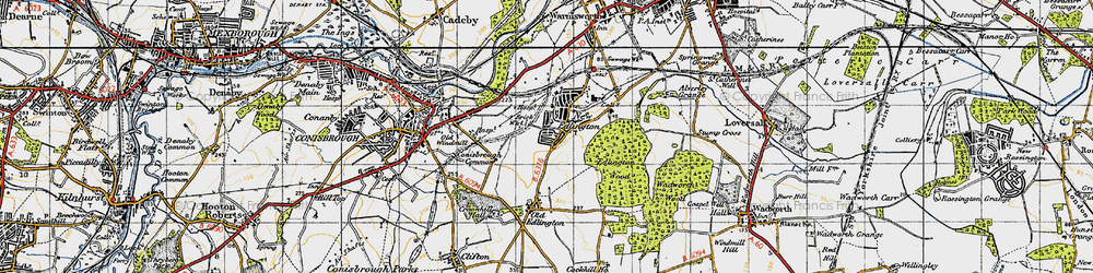 Old map of New Edlington in 1947