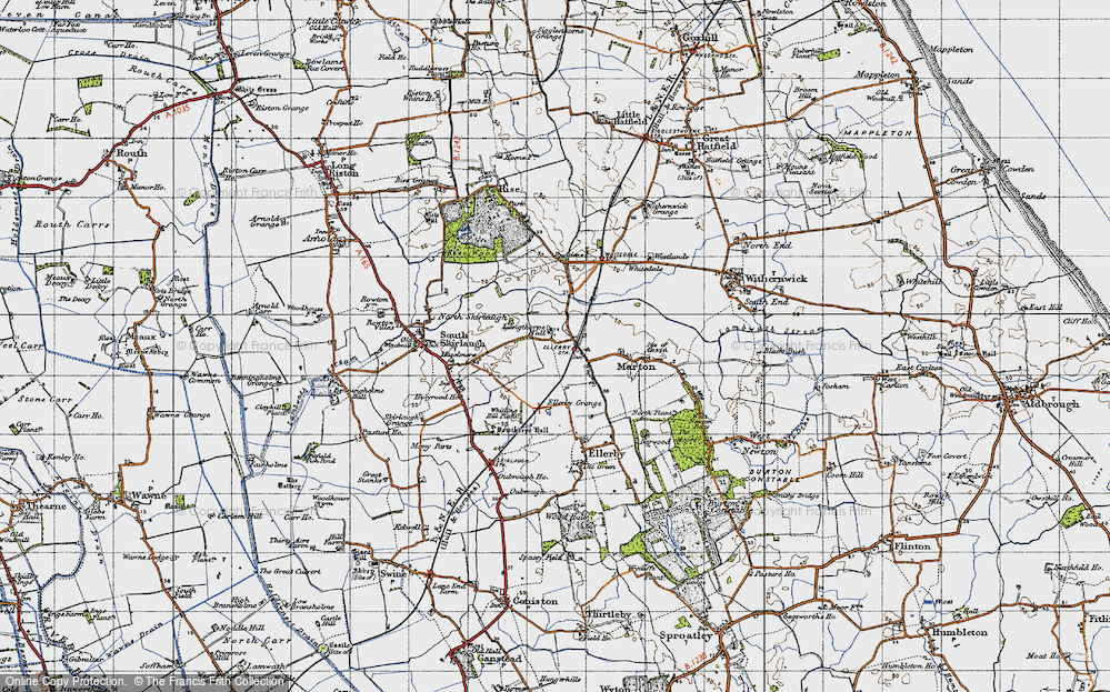 Old Map of New Ellerby, 1947 in 1947