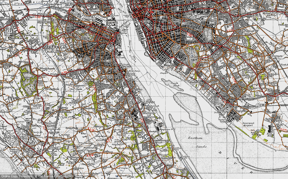 Old Map of New Ferry, 1947 in 1947