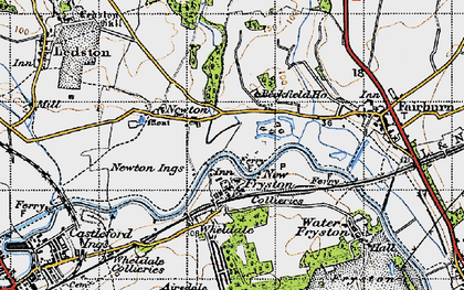 Old map of New Fryston in 1947