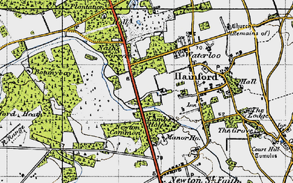 Old map of New Hainford in 1945
