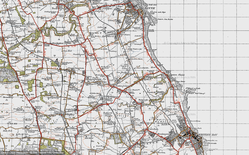 Old Map of New Hartley, 1947 in 1947