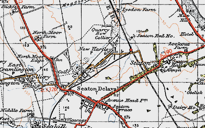 Old map of New Hartley in 1947