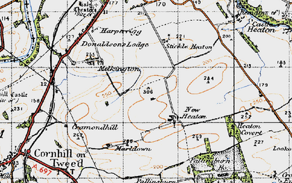Old map of Tiptoe in 1947