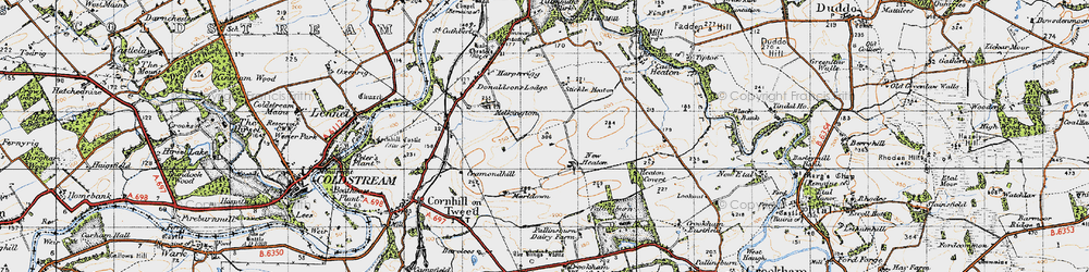 Old map of Tiptoe in 1947