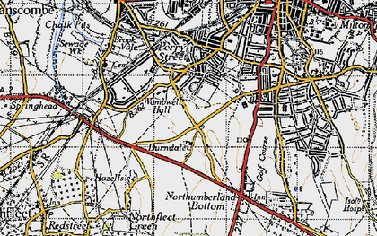 Old map of New House in 1946