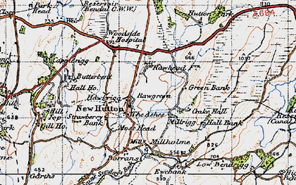 Old map of New Hutton in 1947