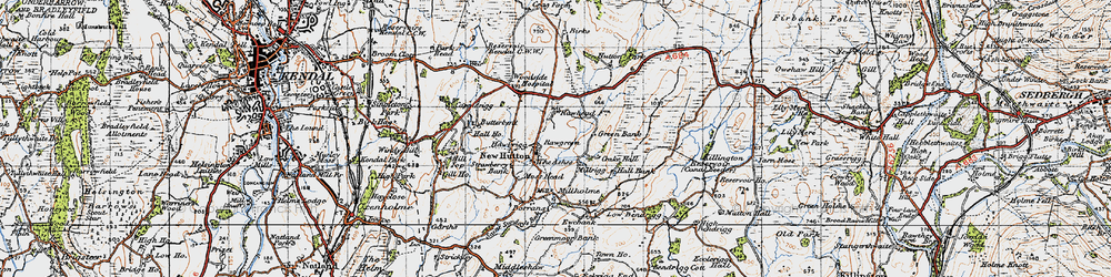 Old map of Butterbent in 1947