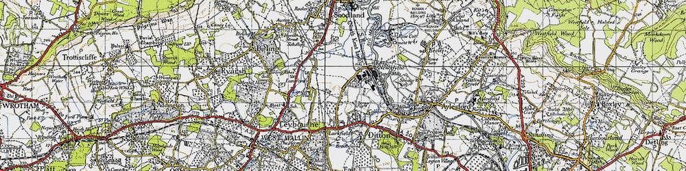 Old map of New Hythe in 1946