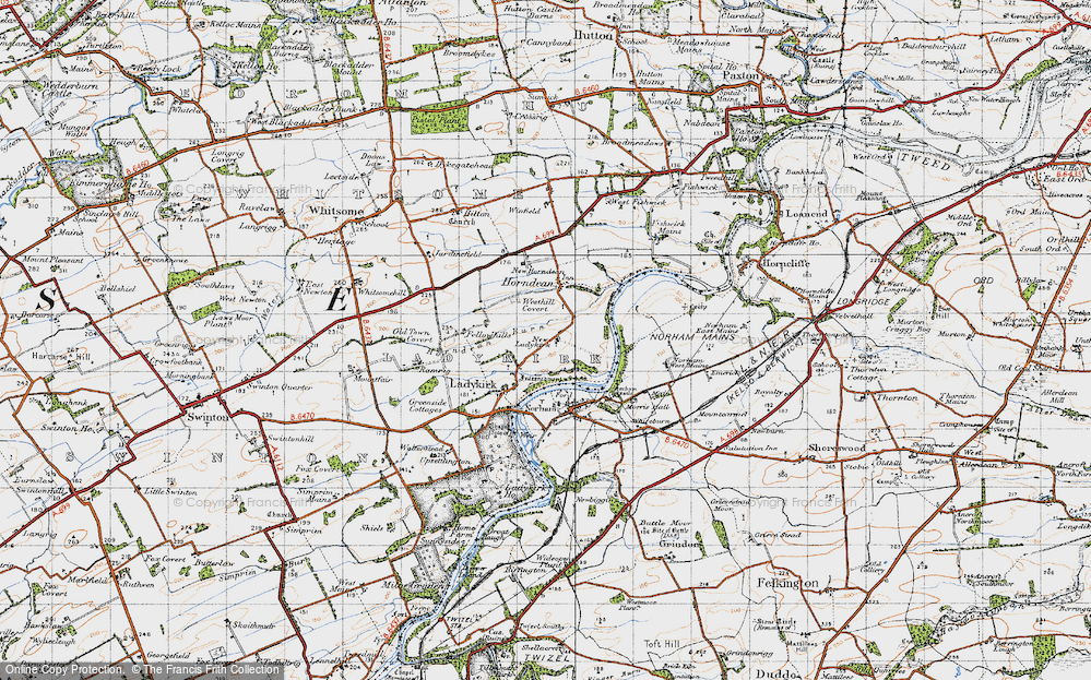 Old Map of New Ladykirk, 1947 in 1947