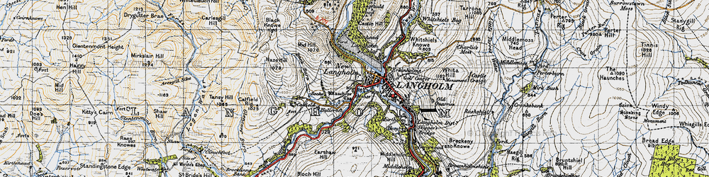Old map of Becks in 1947