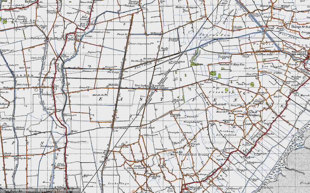 Old Map of New Leake, 1946 in 1946