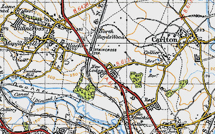 Old map of New Lodge in 1947