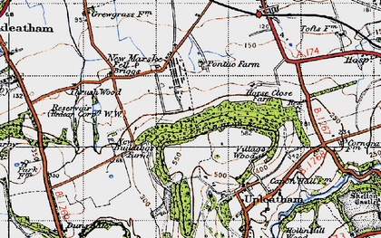 Old map of New Marske in 1947