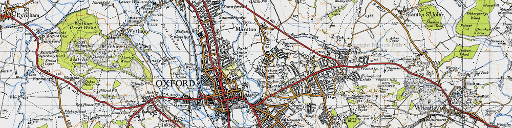 Old map of New Marston in 1946