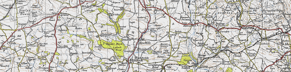 Old map of New Mills in 1946