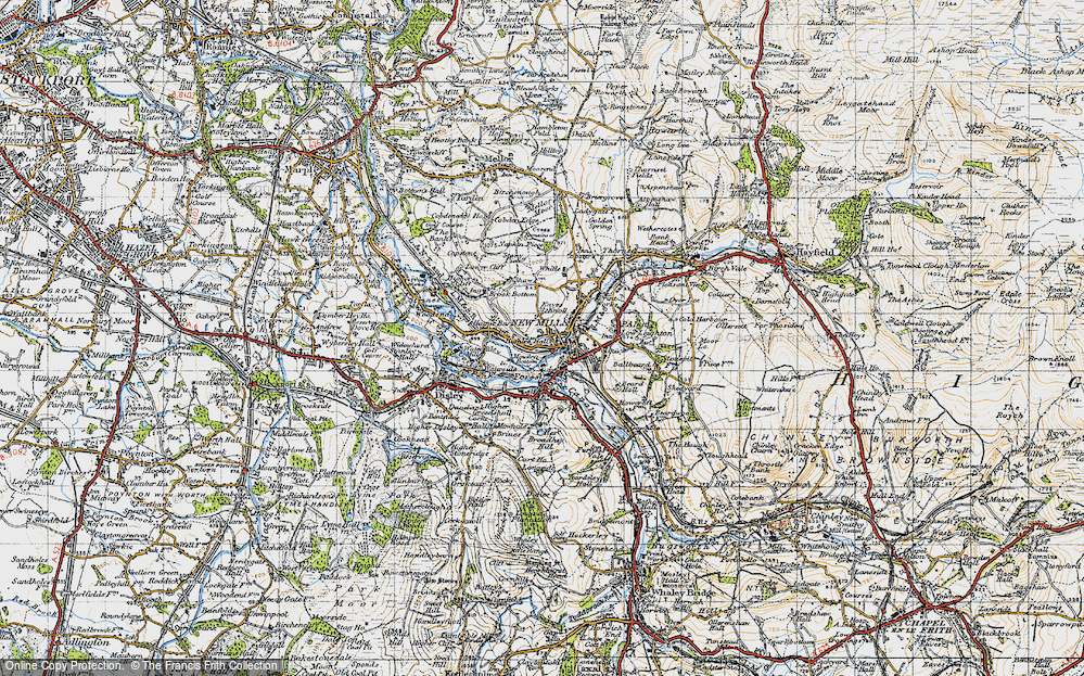Old Map of New Mills, 1947 in 1947