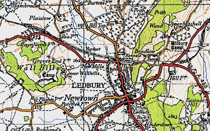 Old map of New Mills in 1947