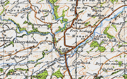 Old map of Belan-deg in 1947