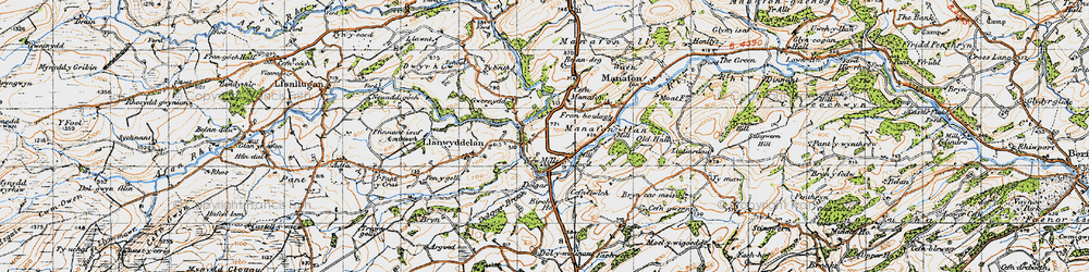 Old map of Belan-deg in 1947