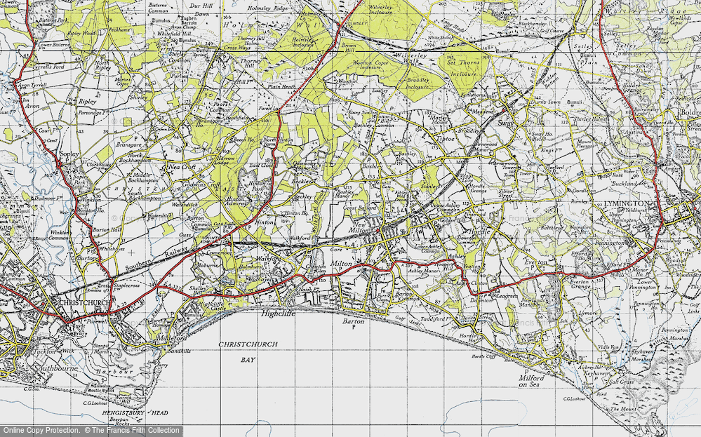 Old Map of New Milton, 1940 in 1940