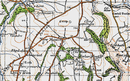 Old map of New Moat in 1946