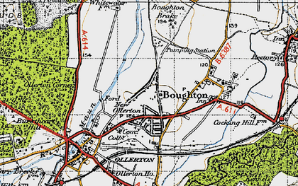 Old map of New Ollerton in 1947