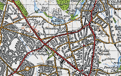 Old map of New Oscott in 1946