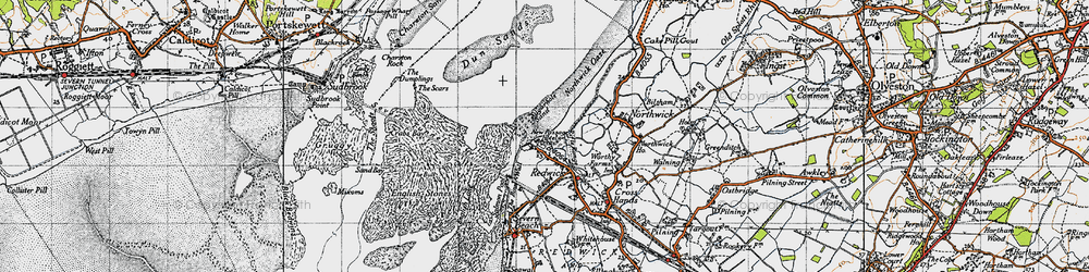 Old map of New Passage in 1946