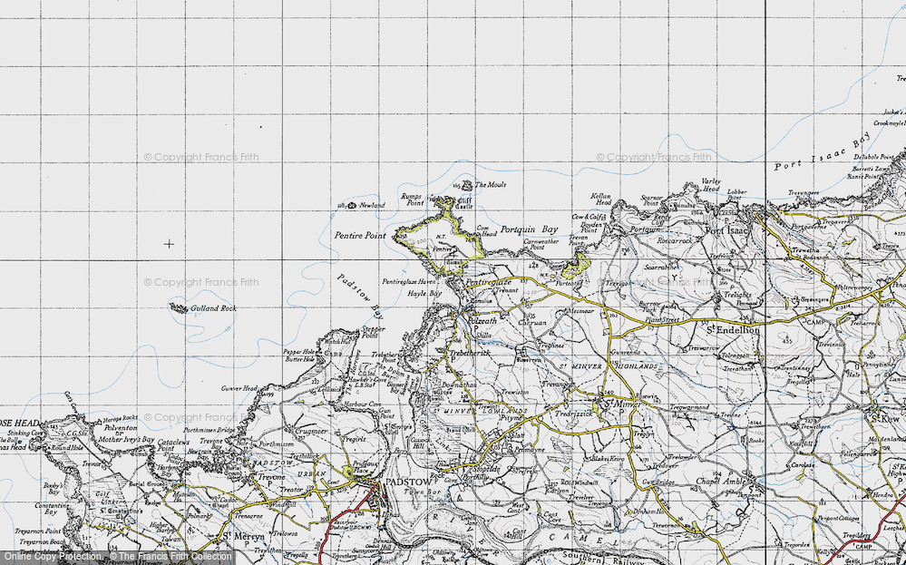 Old Map of Historic Map covering Trenant in 1946
