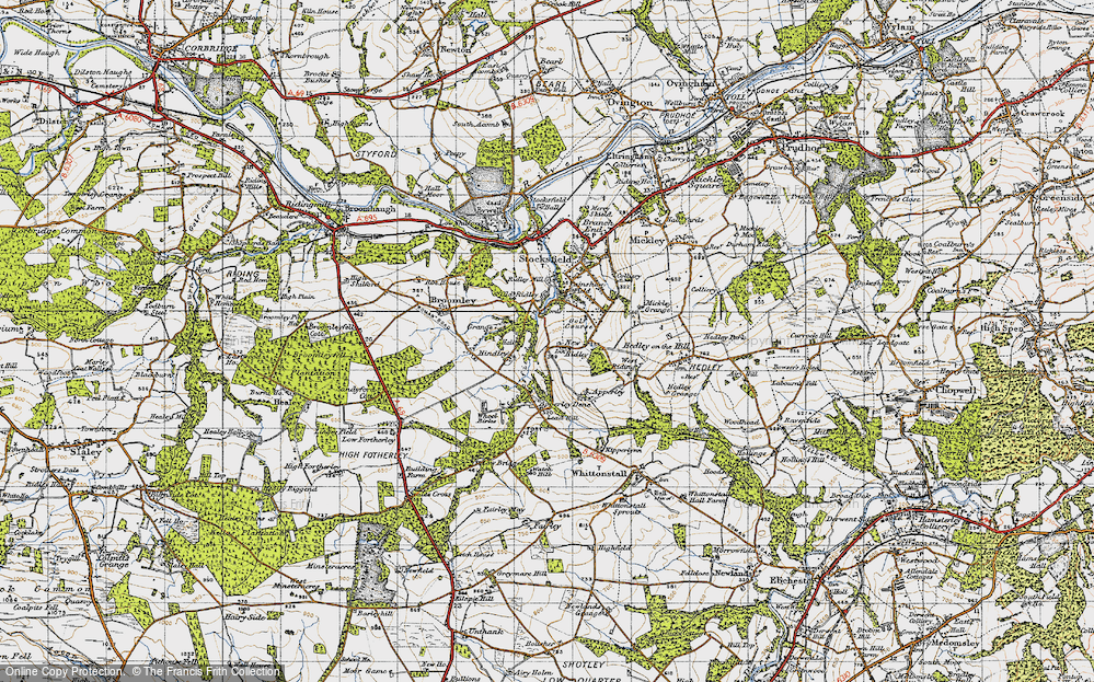 Old Map of New Ridley, 1947 in 1947