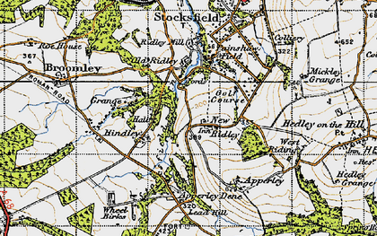 Old map of New Ridley in 1947