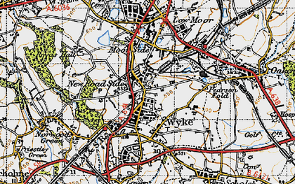 Old map of New Road Side in 1947