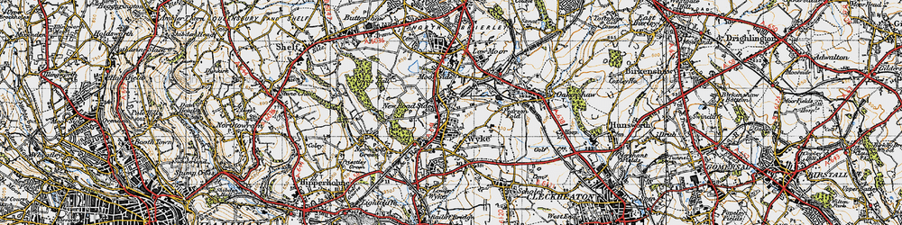 Old map of New Road Side in 1947