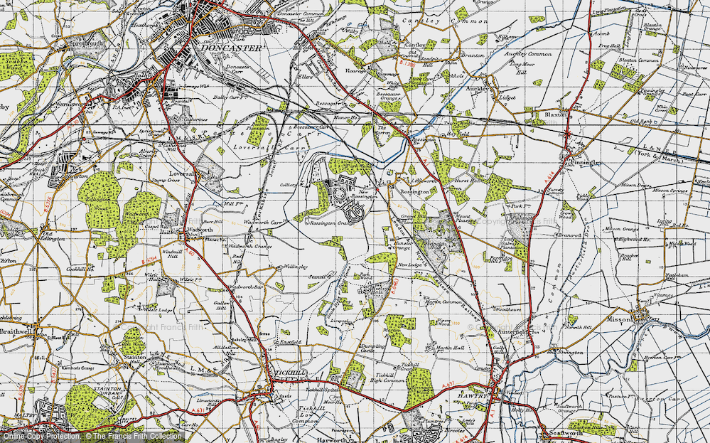 Old Map of Historic Map covering Wellingley in 1947