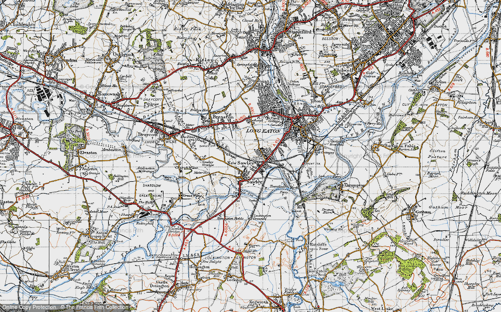 Old Map of New Sawley, 1946 in 1946