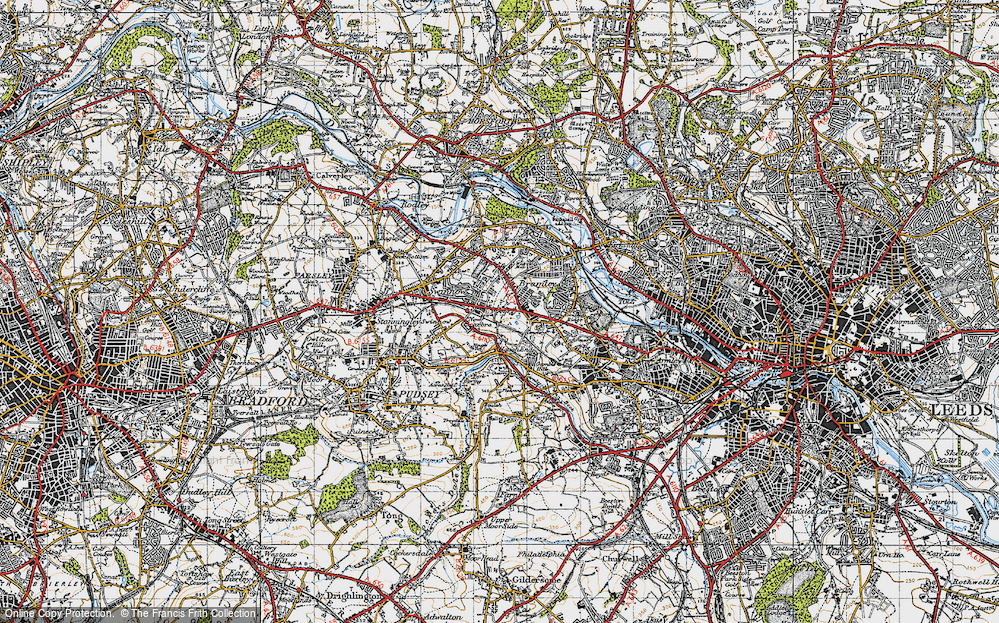 Old Map of New Scarbro, 1947 in 1947