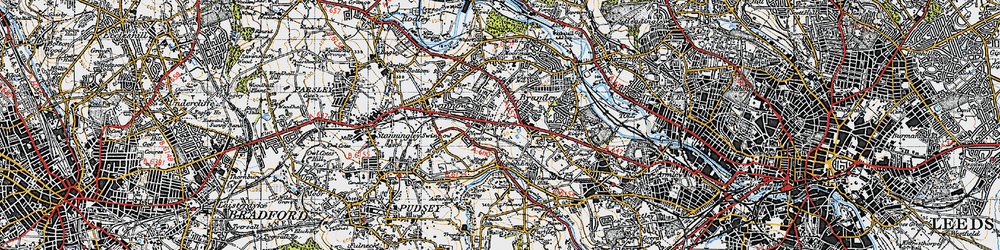 Old map of New Scarbro in 1947