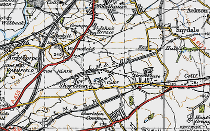 Old map of New Sharlston in 1947