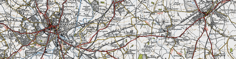 Old map of New Sharlston in 1947