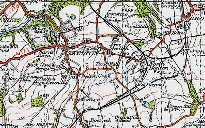 Old map of New Skelton in 1947