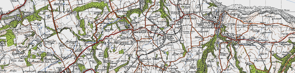 Old map of New Skelton in 1947