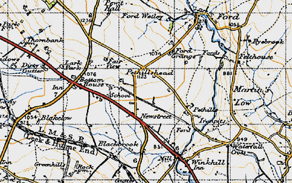 Old map of New Street in 1946