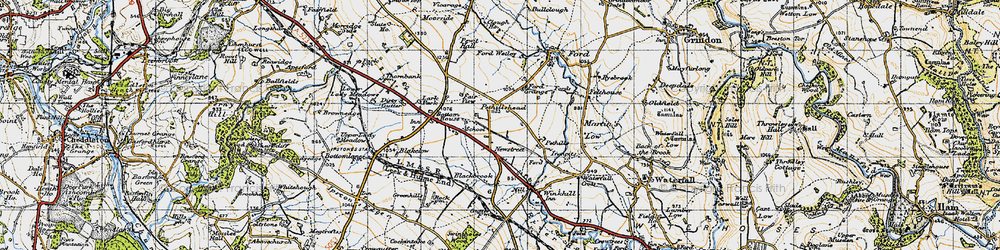 Old map of New Street in 1946