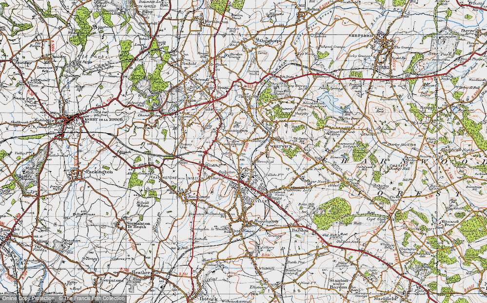 Old Map of New Swannington, 1946 in 1946