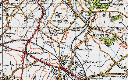 Old map of New Swannington in 1946
