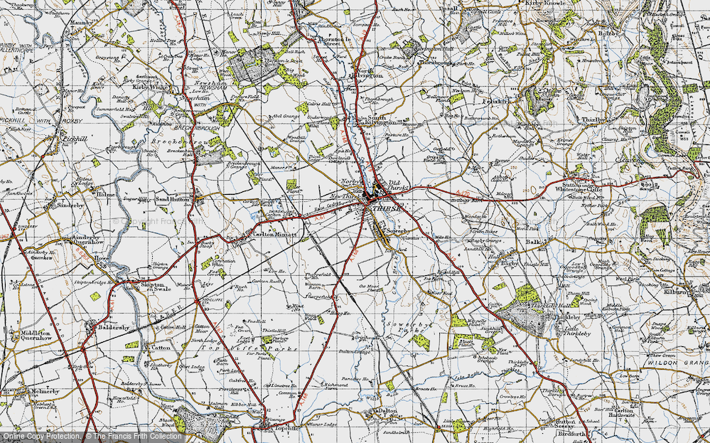 Old Map of Historic Map covering Thorpefield in 1947