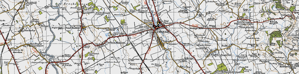 Old map of New Thirsk in 1947