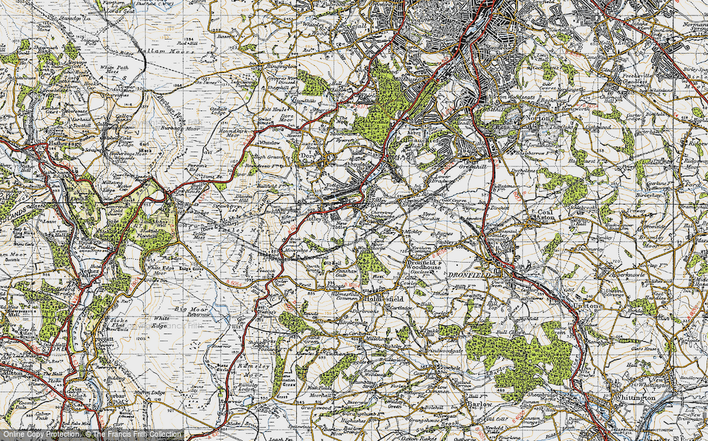 Old Map of Historic Map covering Woodthorpe Hall in 1947