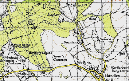 Old map of New Town in 1940